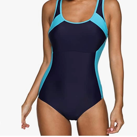 beautyin Women's One Piece Athletic Racerback Swimsuit Slimming Bathing Suit - Picture 3 of 5
